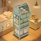 Multi-Layer Baby Storage Trolley – Mobile & Space-Saving Organizer for Newborn Essentials